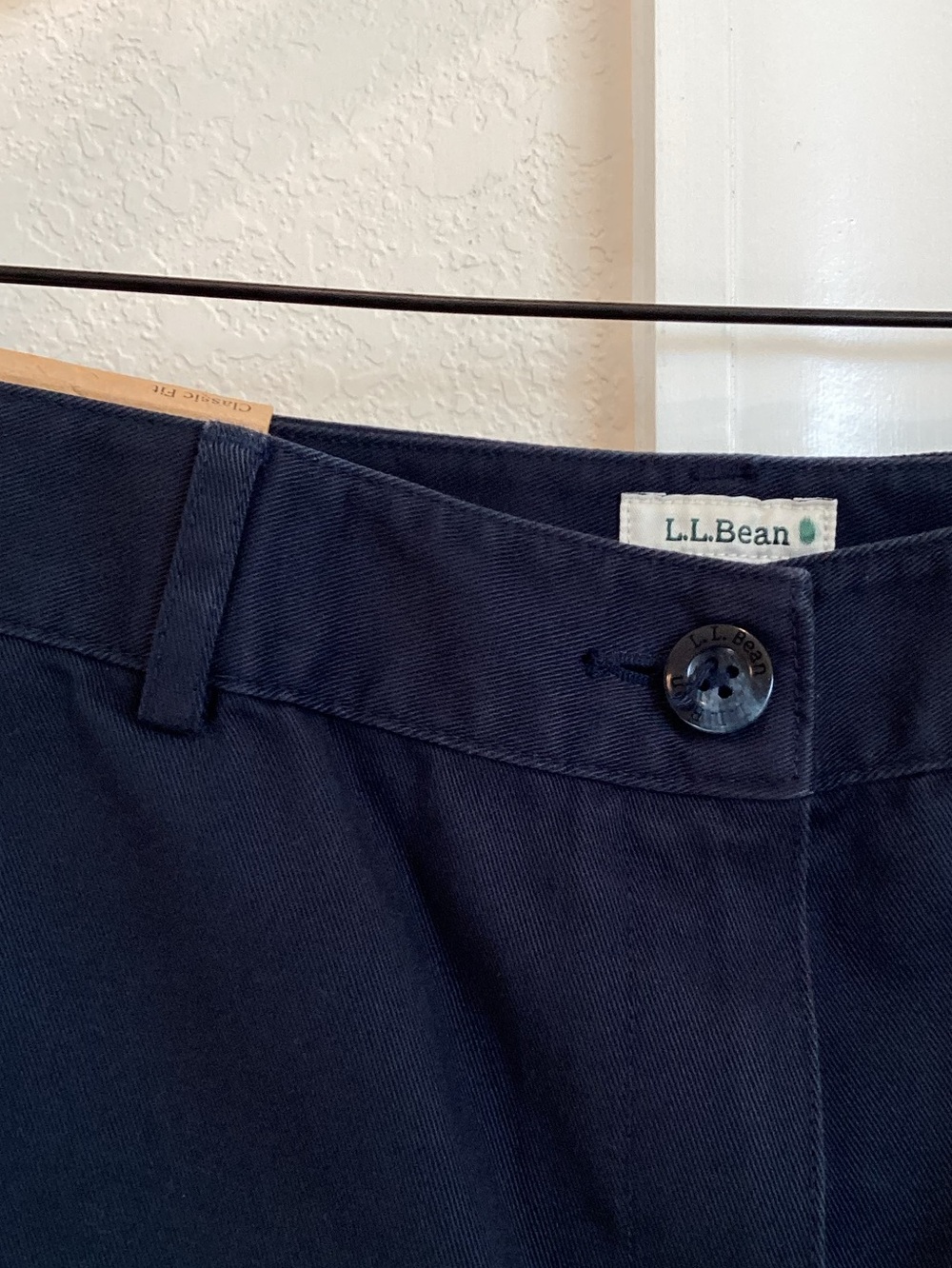 LL Bean Classic Fit Pants Wrinkle Free Cotton New Size 8 Regular Navy - Picture 3 of 9